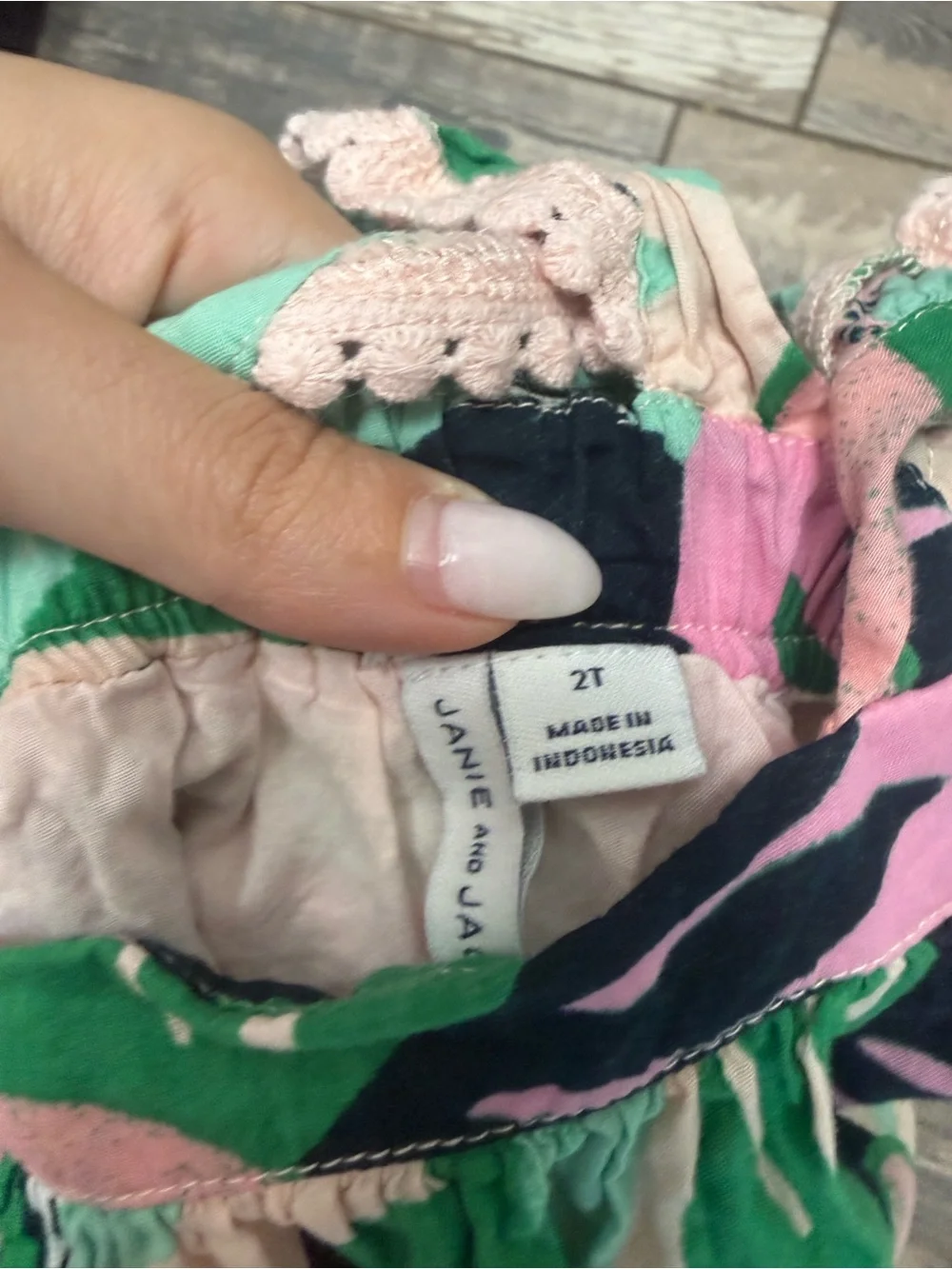 Janie and Jack Pink & Green Tropical Two-Piece Set